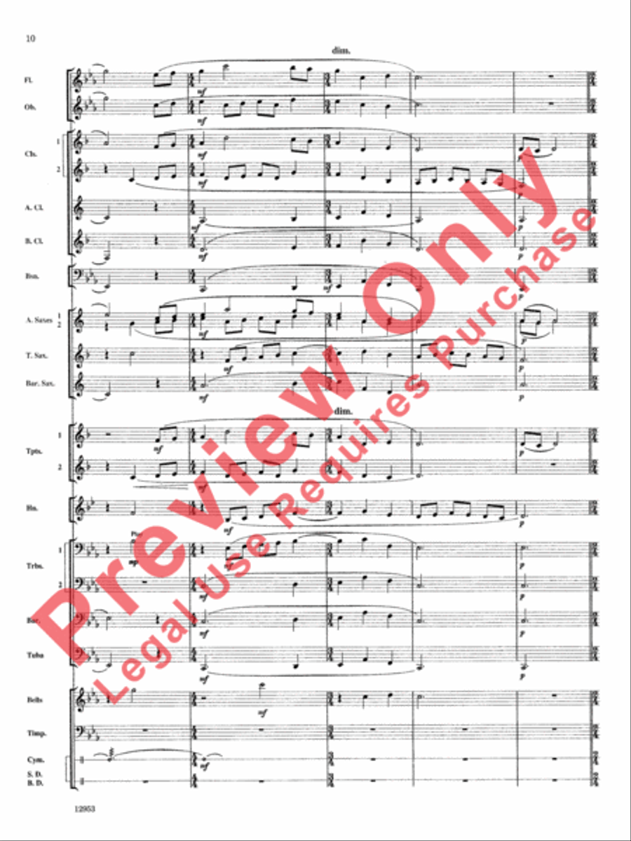 English Folk-Song Fantasy Concert Band scores gallery preview page 11