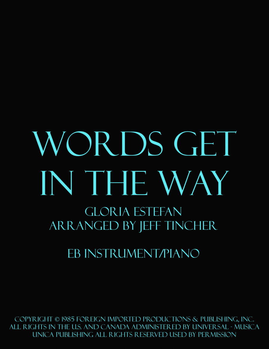 Words Get In The Way Alto Saxophone scores gallery preview page 1