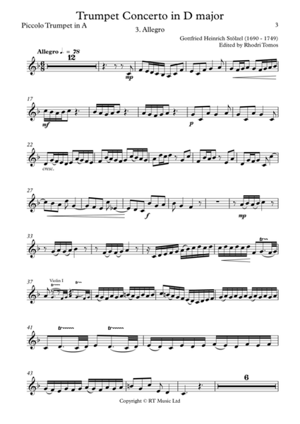 Stolzel Concerto in D major (HauH 5.3). 3. Allegro.