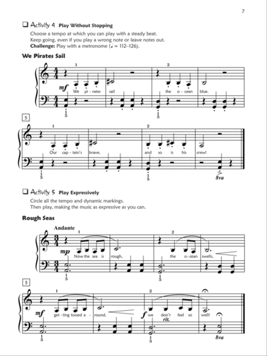 Premier Piano Course Sight Reading 2A & 2B (Value Pack) Piano Method scores gallery preview page 5