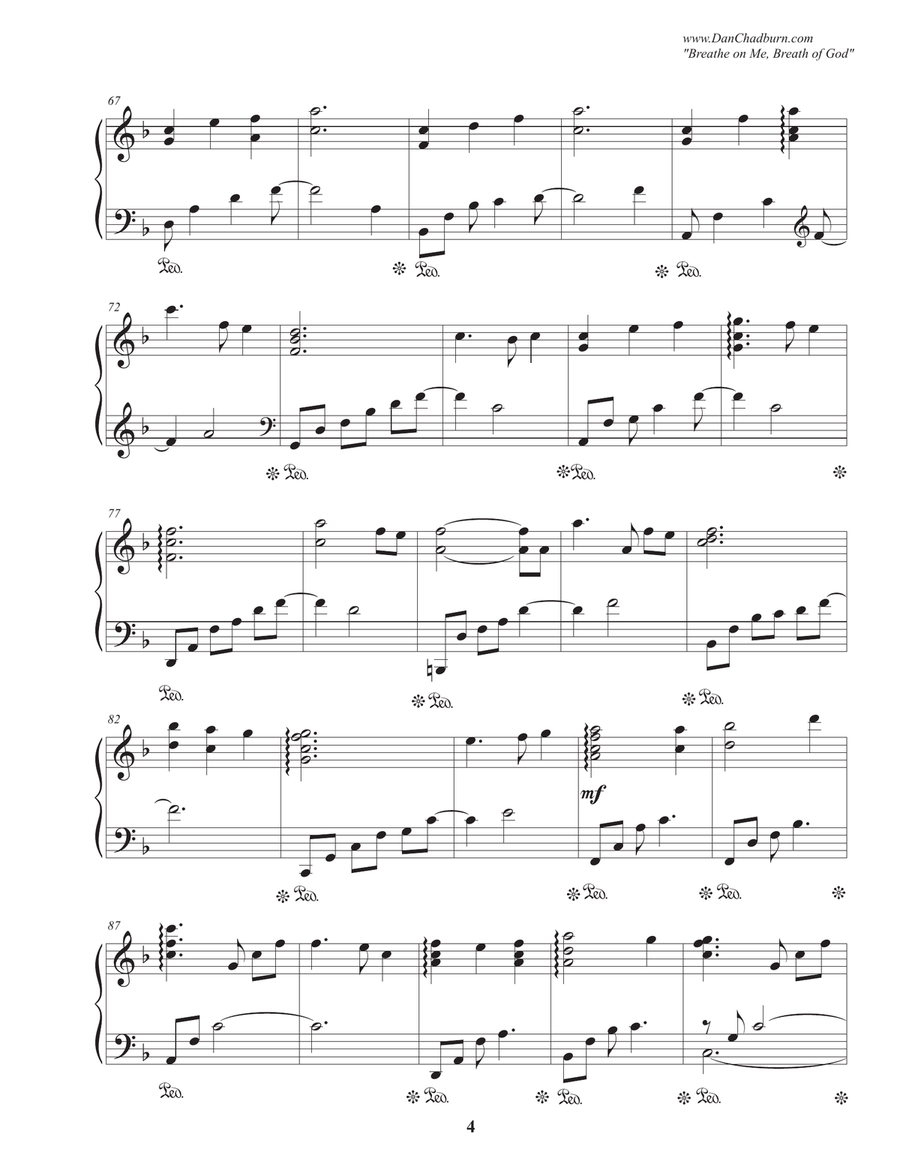 Breathe on Me, Breath of God Piano Solo scores gallery preview page 4