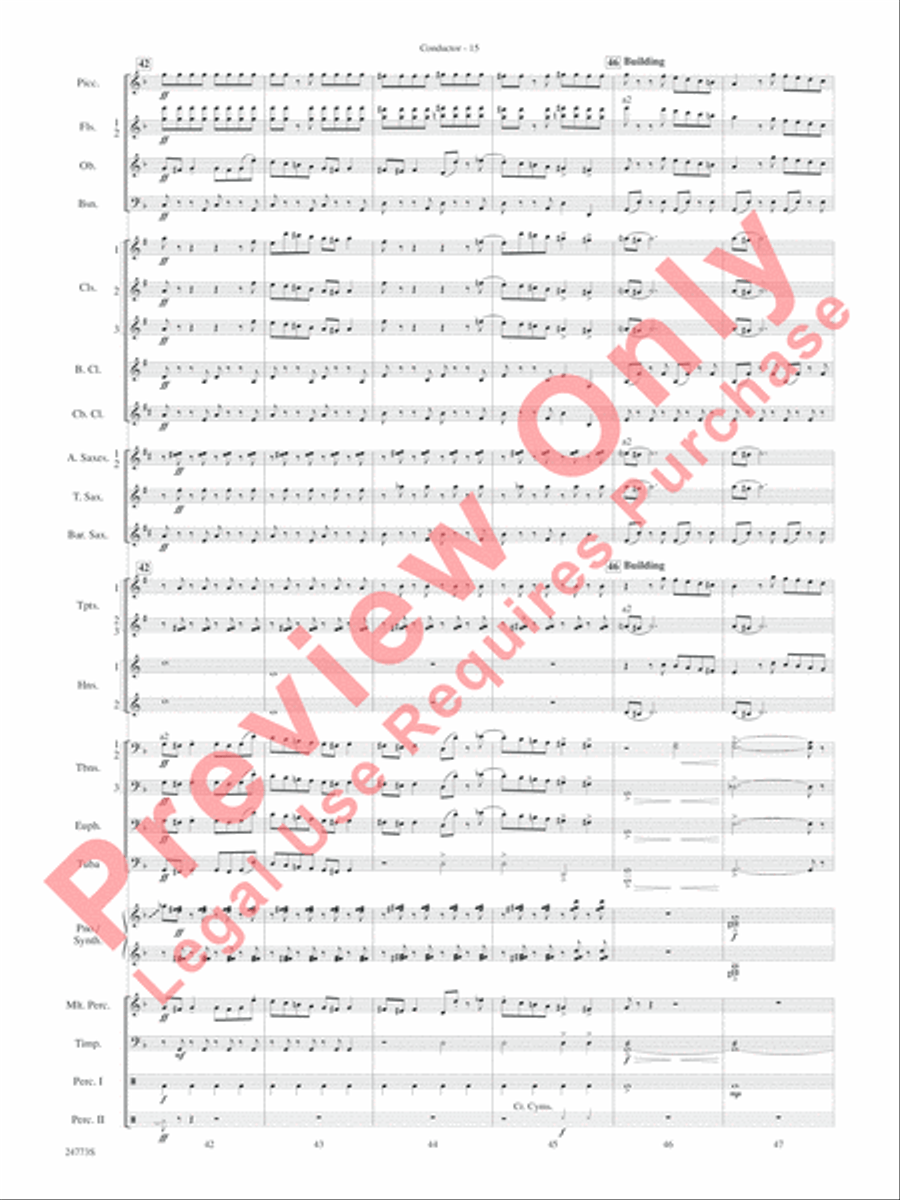 Suite from The Star Wars Epic - Part II Concert Band scores gallery preview page 18