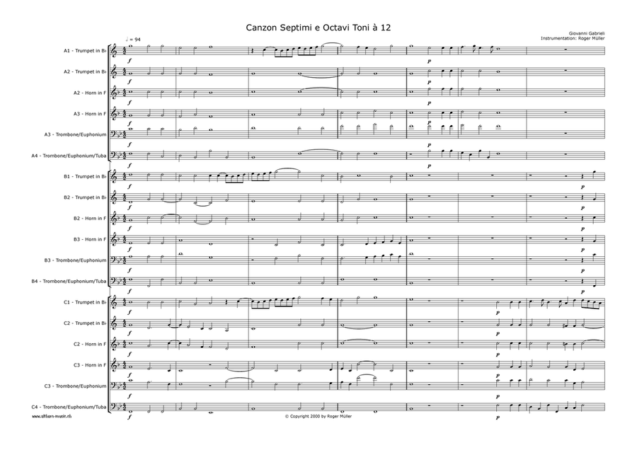 Canzon Septimi e Octavi Toni à 12
