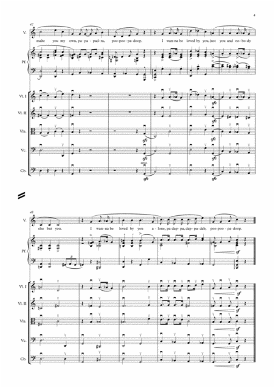 I Wanna Be Loved By You Small Ensemble scores gallery preview page 4