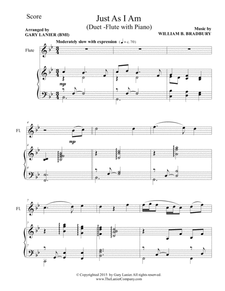 Gary Lanier: 3 HYMNS of COMMITMENT (Duets for Flute & Piano) image number null
