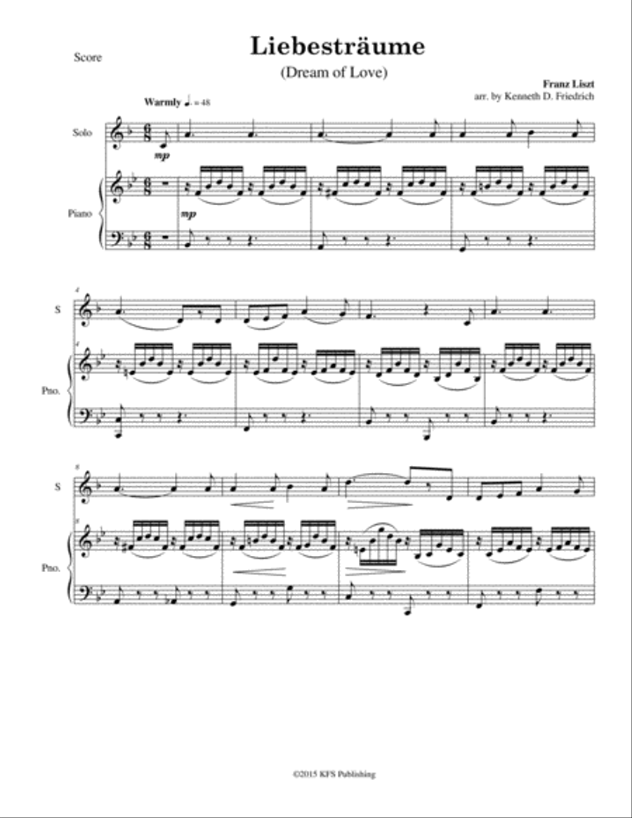 Liebestraume Liebestraume Horn scores gallery preview page 1