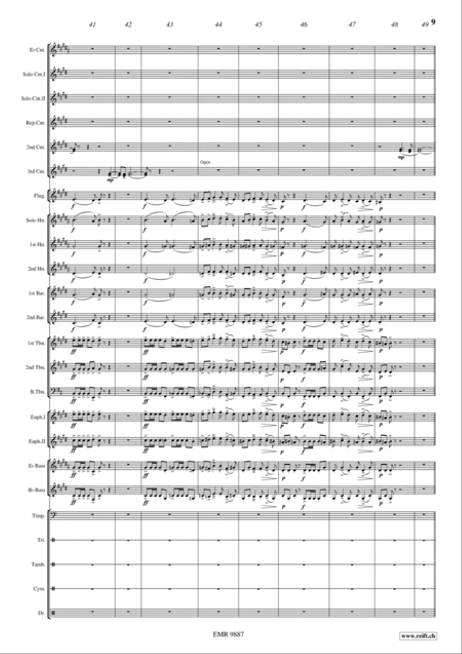 Finale from Symphony No. 1 Brass Band scores gallery preview page 9