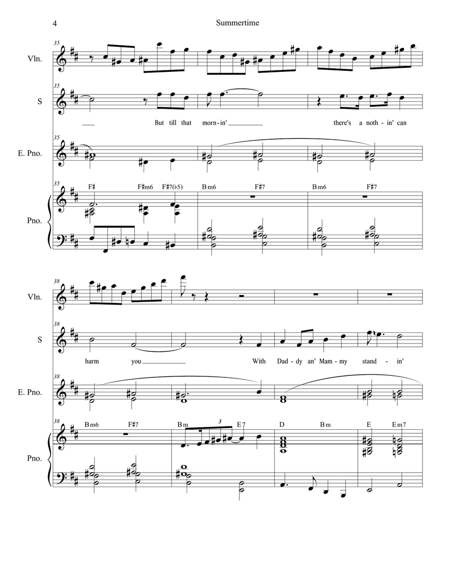 Summertime Piano, Vocal scores gallery preview page 4