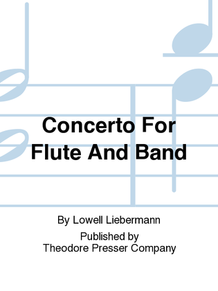 Book cover for Concerto for Flute and Band