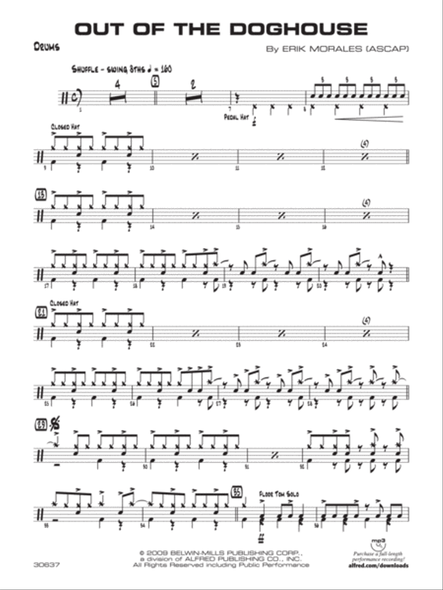 Out of the Doghouse: Drums Jazz Ensemble scores gallery preview page 1