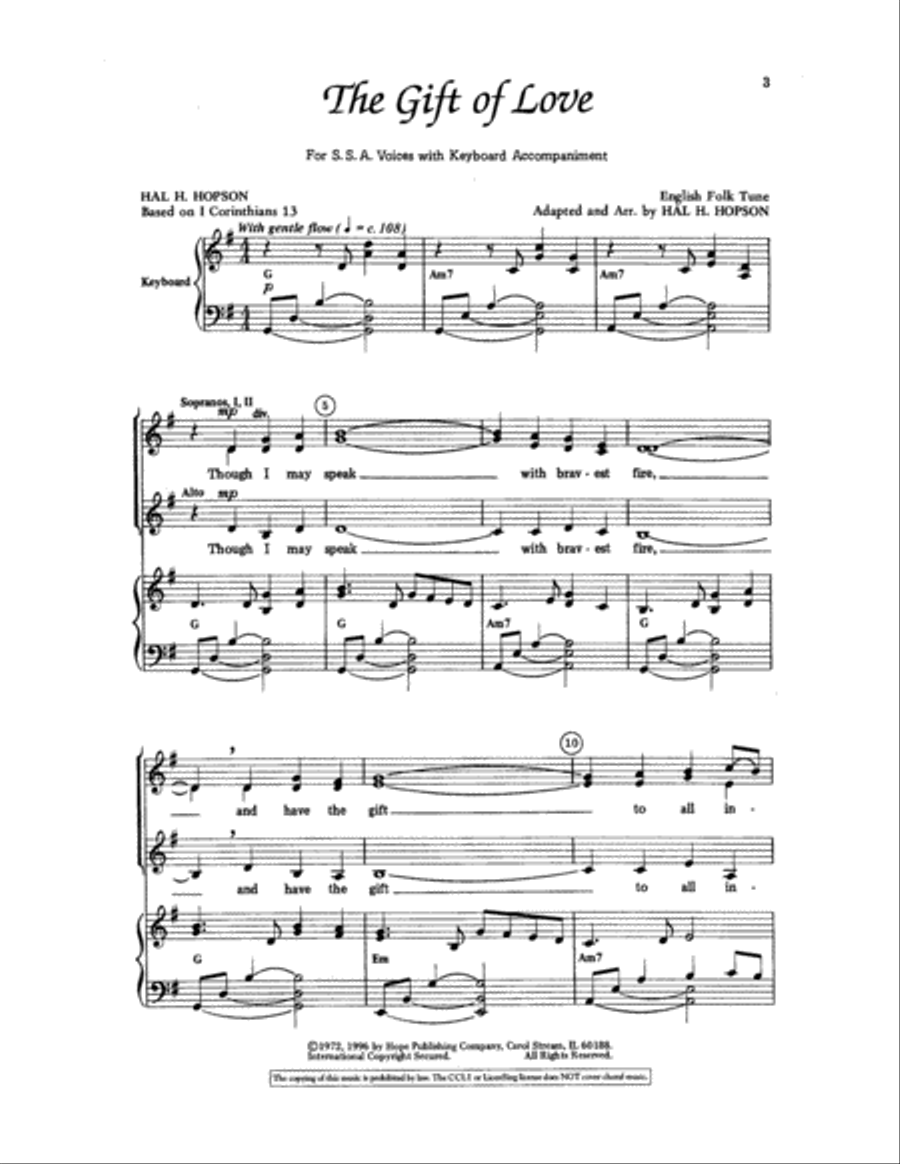 The Gift of Love Women's Choir scores gallery preview page 3