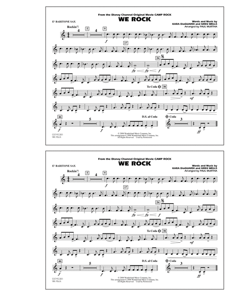 We Rock (from Disney's "Camp Rock") - Eb Baritone Sax