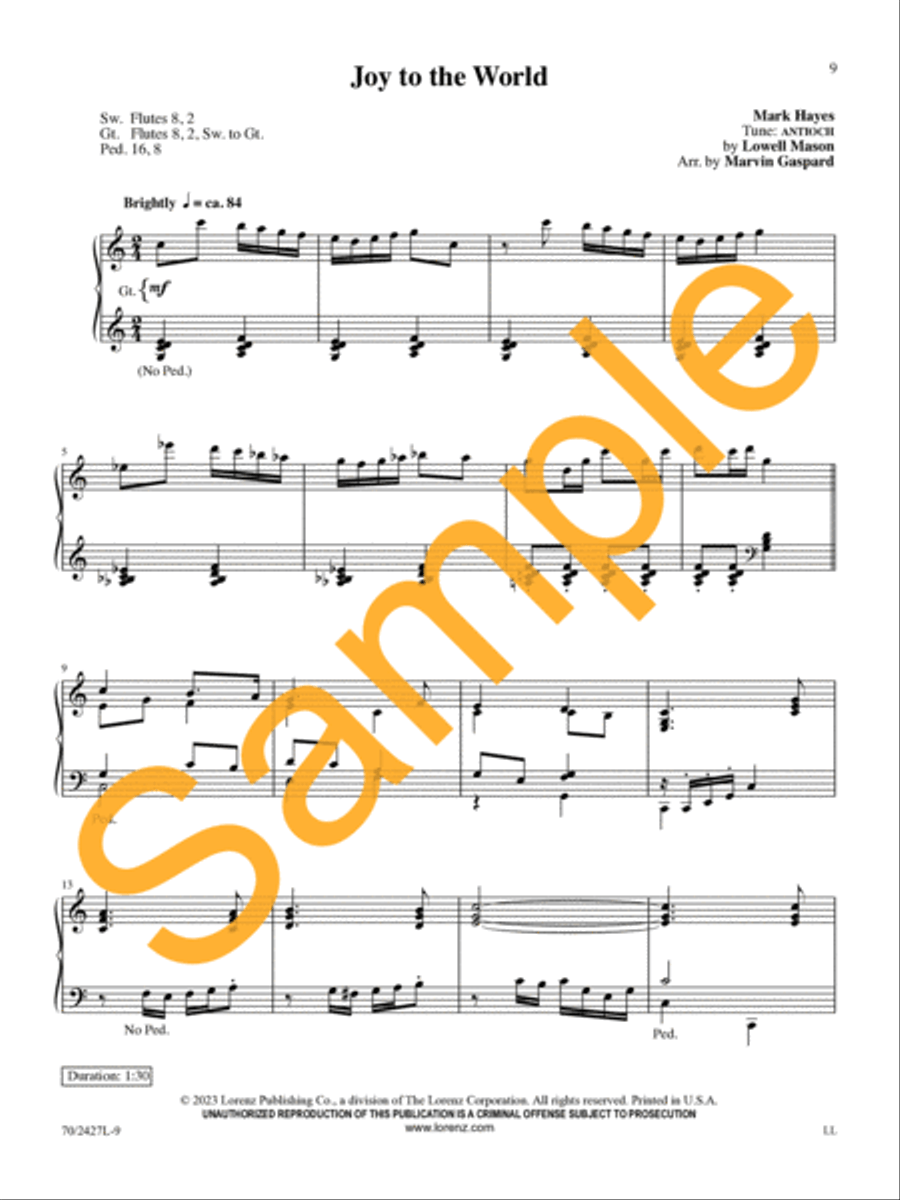 Mark Hayes: Christmas Miniatures for Organ Organ Solo scores gallery preview page 8