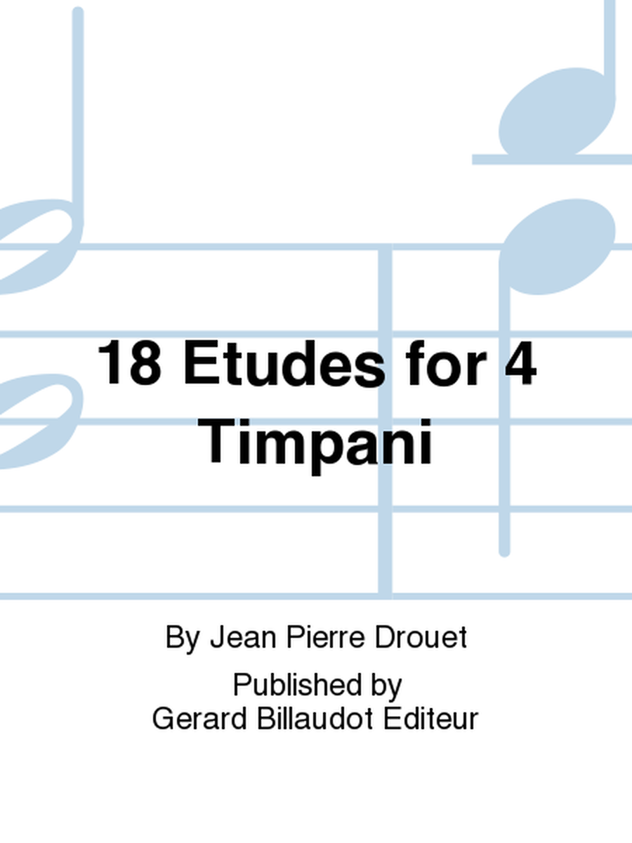18 Etudes For 4 Timpani