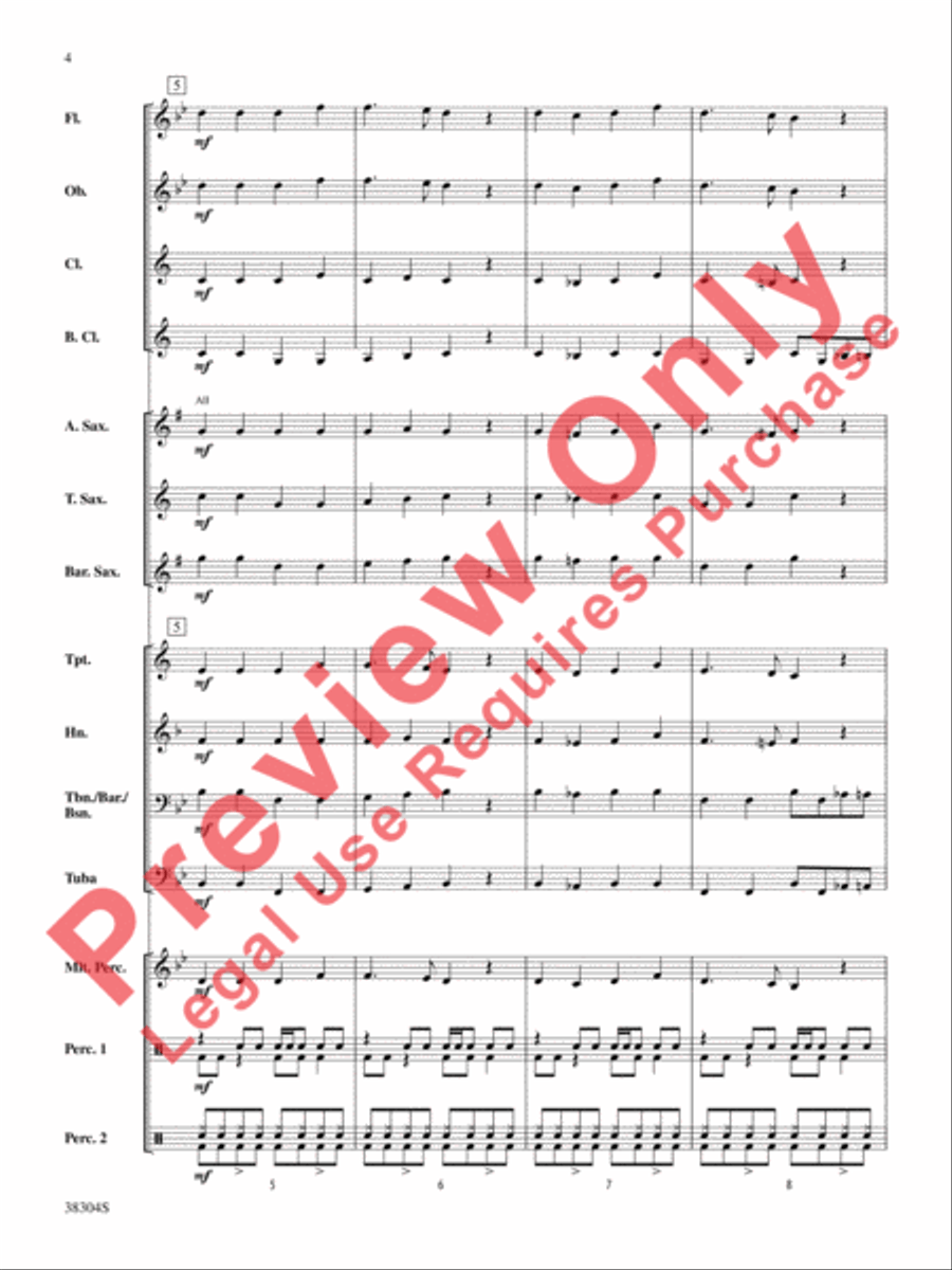 Saxes We Have Heard on High Concert Band scores gallery preview page 5