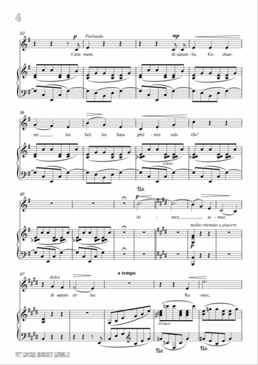 Liszt-Comment disaient-ils in e minor,for Voice and Piano Voice Solo scores gallery preview page 6