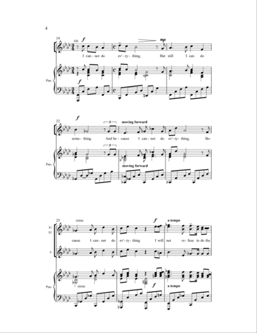 I Am Only One SSA scores gallery preview page 4