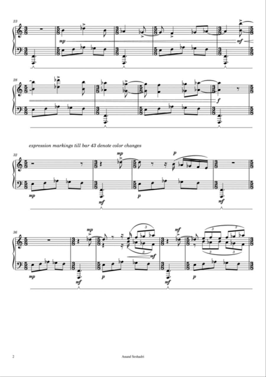 Aparoksha (Not Invisible) - piano solo Piano Solo scores gallery preview page 2