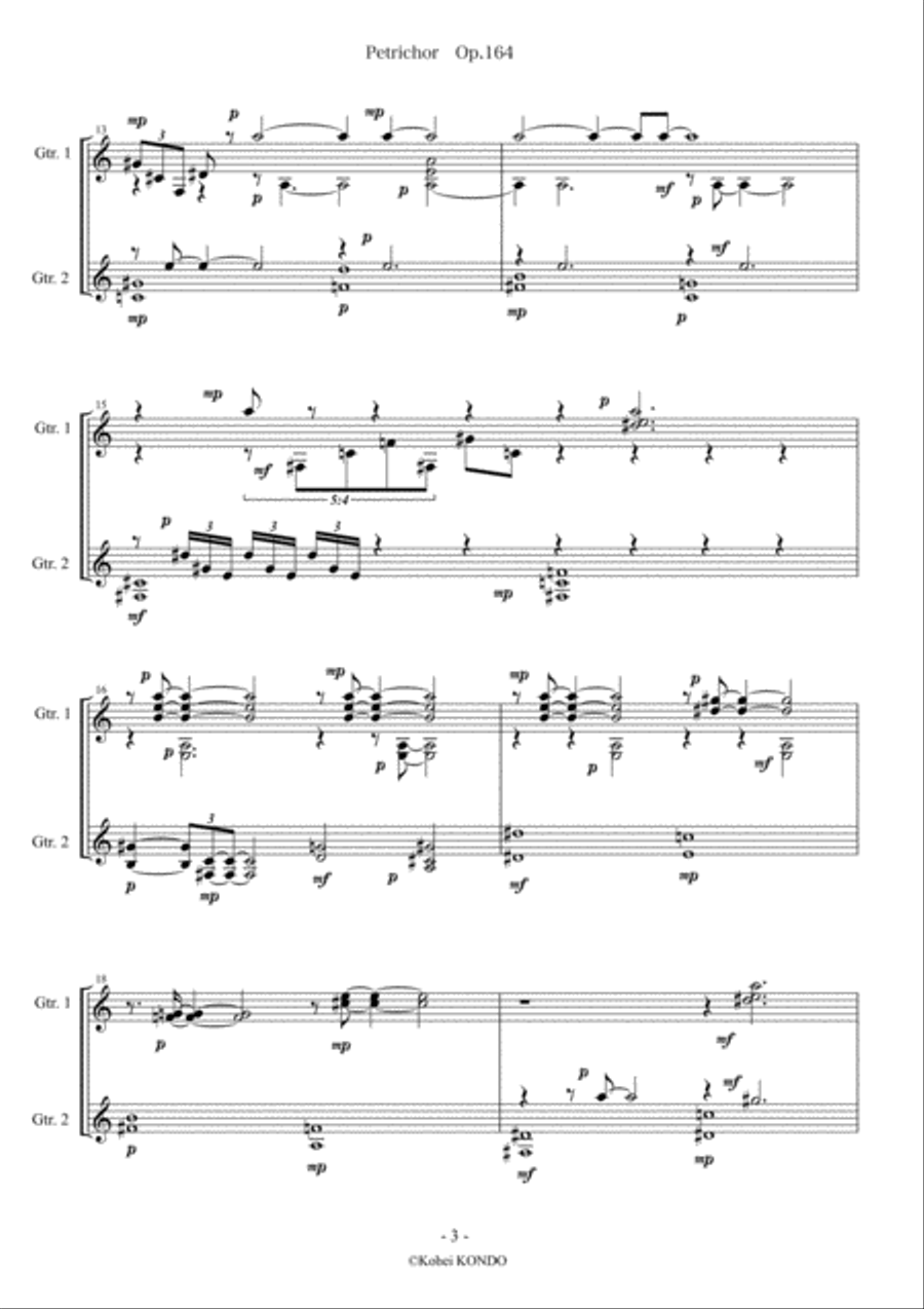 Petrichor Op.164 Guitar Duo