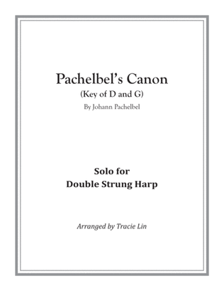 Book cover for Pachelbel's Canon in D - Double Strung Harp Solo