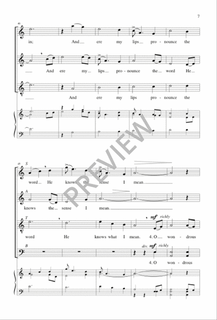 In All My Vast Concerns with Thee Divisi scores gallery preview page 7