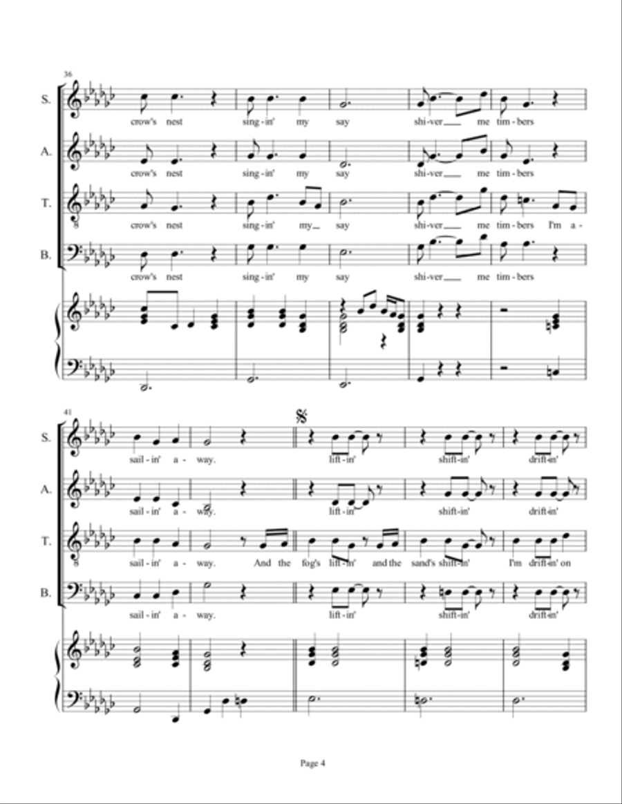 Shiver Me Timbers 4-Part scores gallery preview page 4