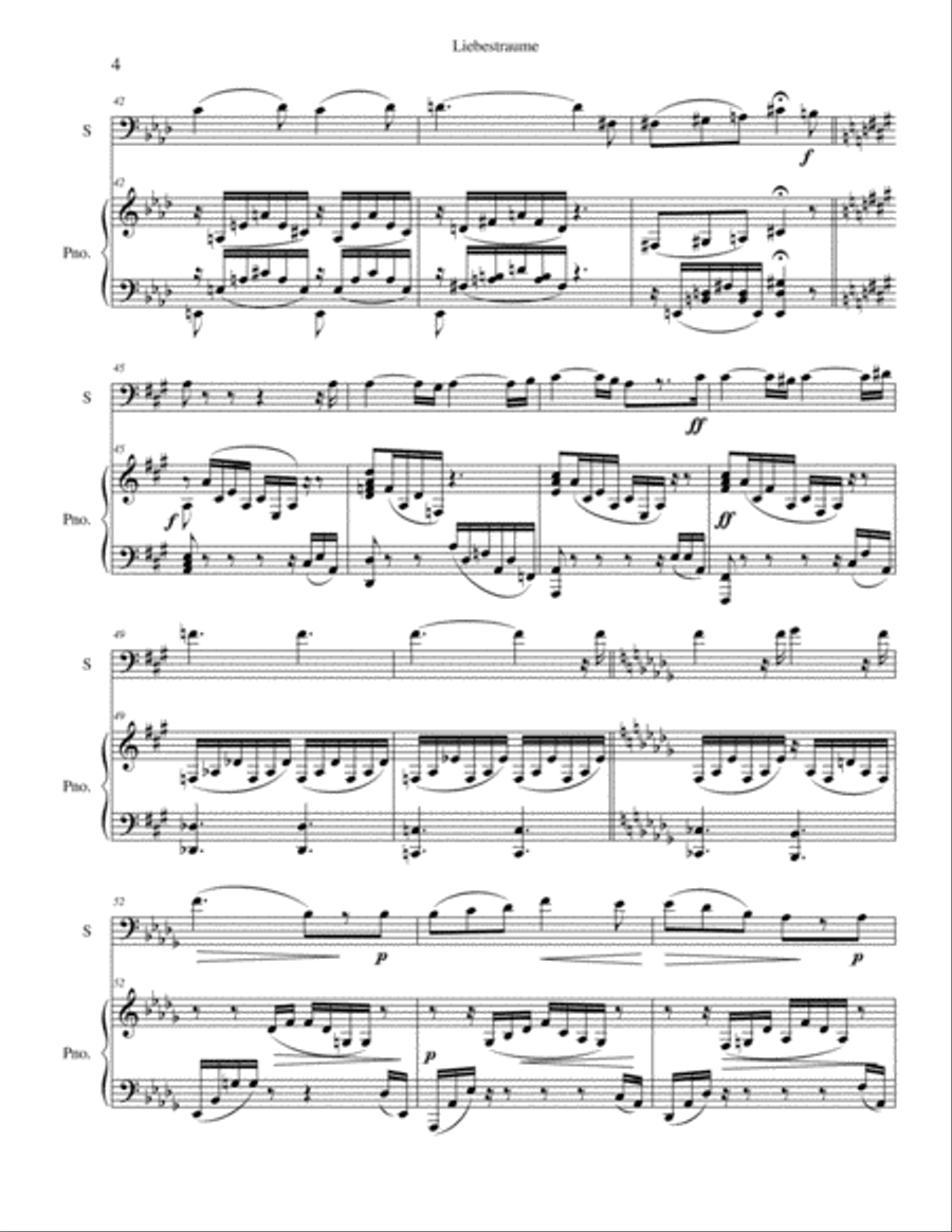 Liebestraume Bassoon scores gallery preview page 4