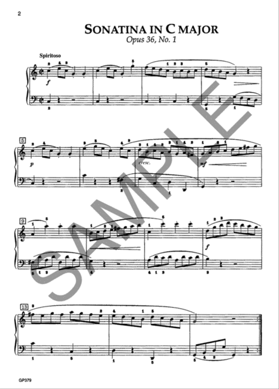 Clementi Six Sonatinas For Piano Piano Solo scores gallery preview page 2
