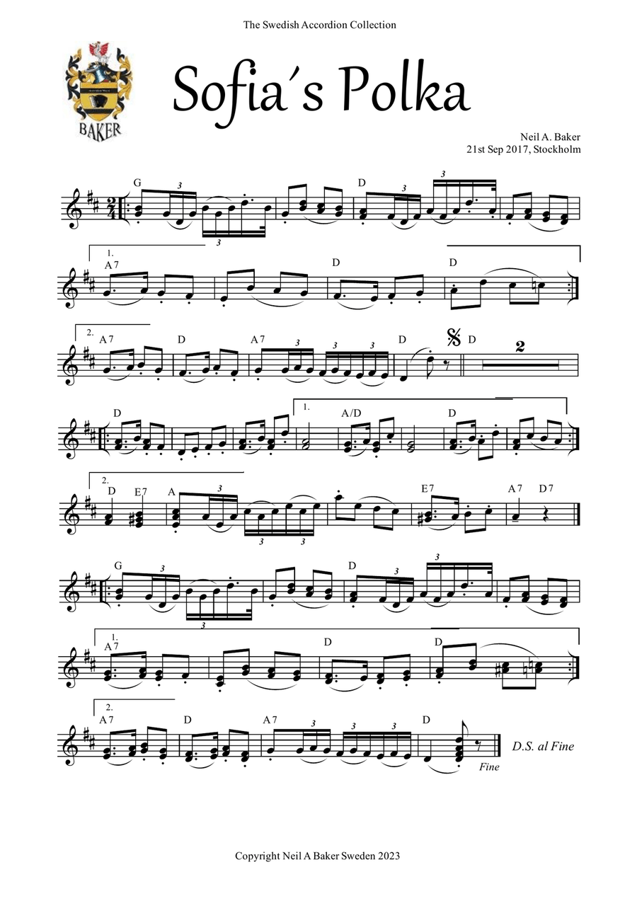 Sofia´s Polka Sofia´s Polka Accordion scores gallery preview page 1