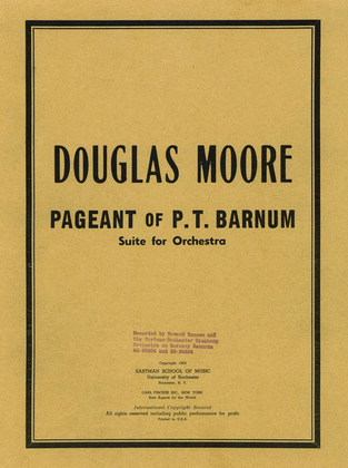Book cover for Pageant of P.T. Barnum