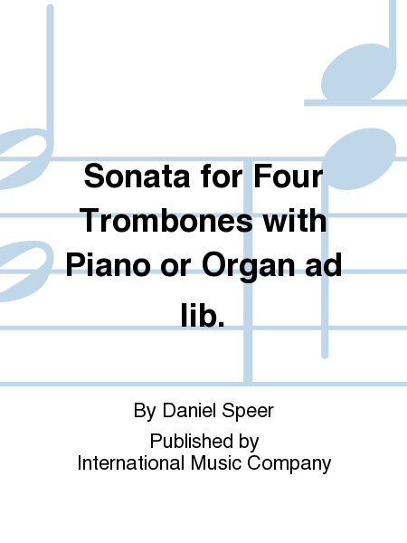 Sonata for Four Trombones with Piano or Organ ad lib. (BROWN) (score & parts)