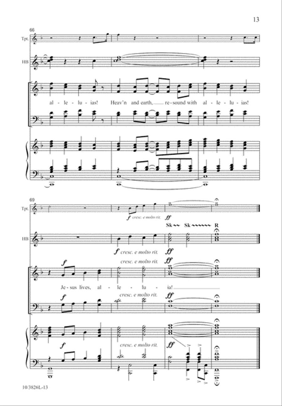 Jesus Lives, Alleluia! Jesus Lives, Alleluia! 4-Part scores gallery preview page 13