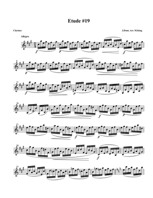 Clarinet Etude #19, Arr. Marten King