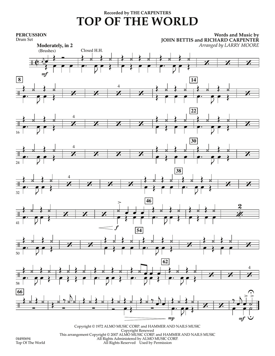 Top of the World - Percussion Orchestra scores gallery preview page 1
