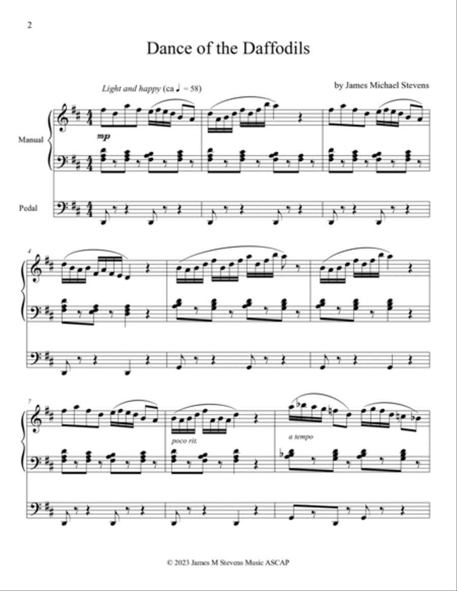 Dance of the Daffodils - Organ Solo Dance of the Daffodils - Organ Solo Organ Solo scores gallery preview page 2