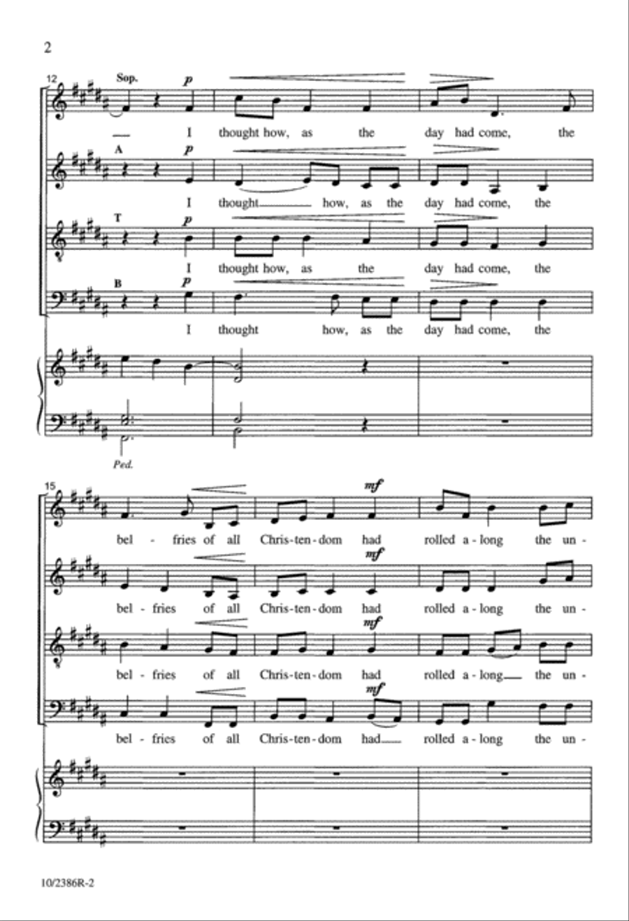 I Heard the Bells on Christmas Day 4-Part scores gallery preview page 2