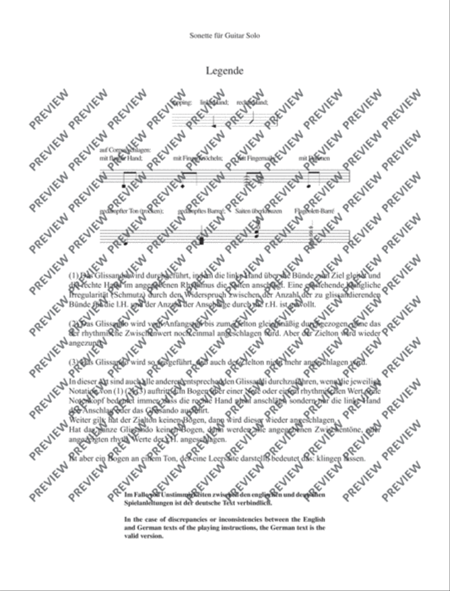 Sonette Sonette Guitar scores gallery preview page 14