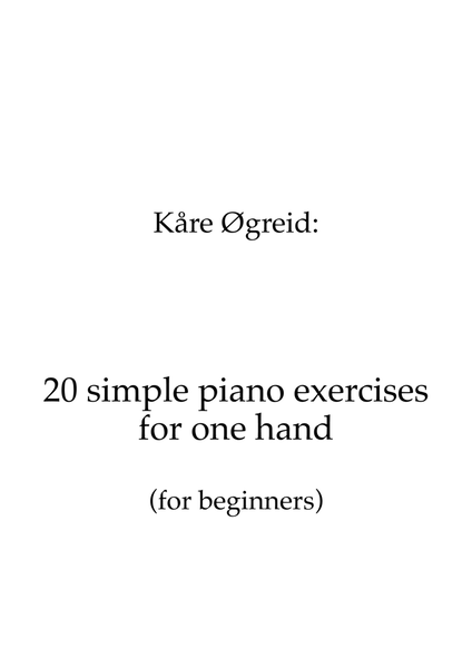 20 simple piano exercises for one hand - for beginners