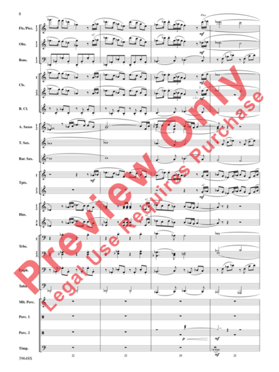 A Childhood Remembered Concert Band scores gallery preview page 8