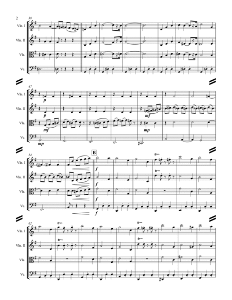 The Nutcracker Suite - 8. Waltz of the Flowers (for String Quartet) String Quartet scores gallery preview page 3
