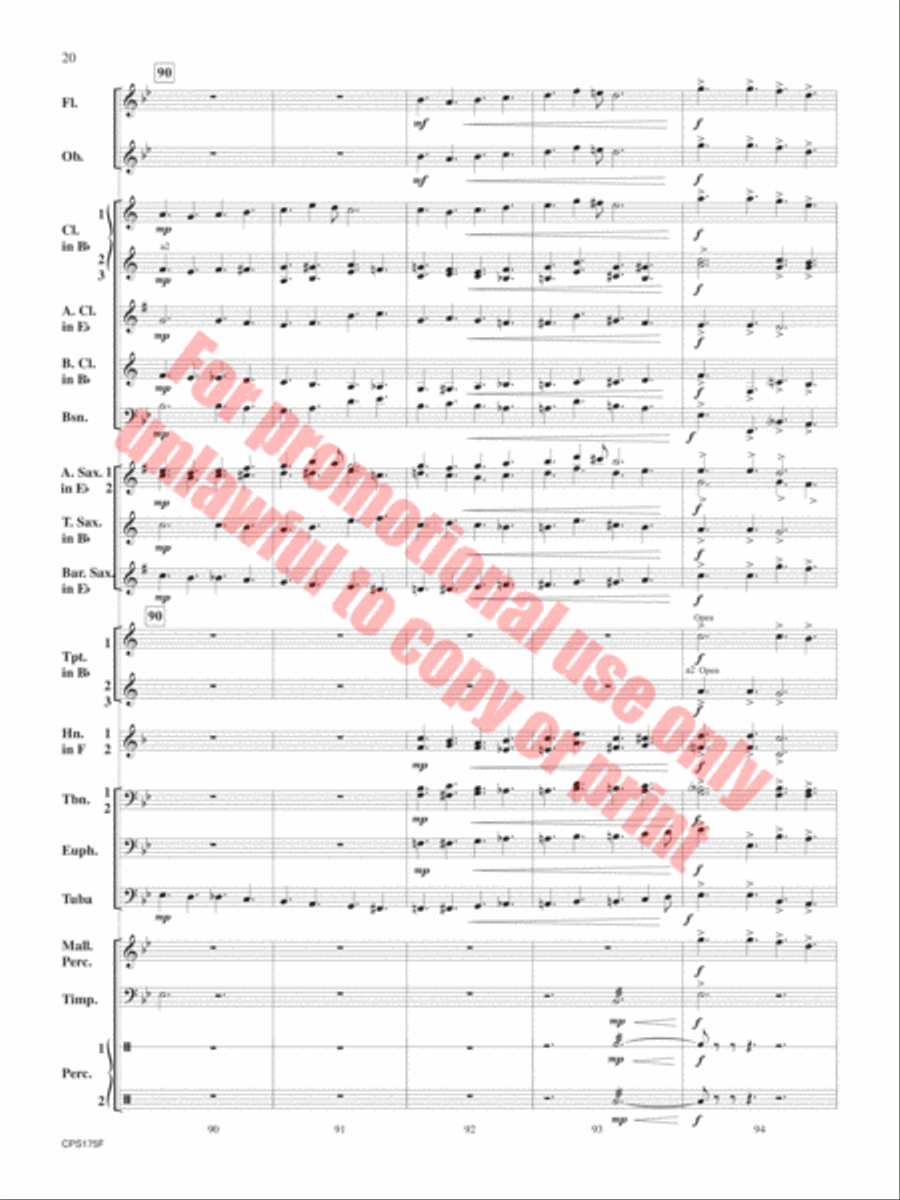 Aberystwyth Variants Concert Band scores gallery preview page 21