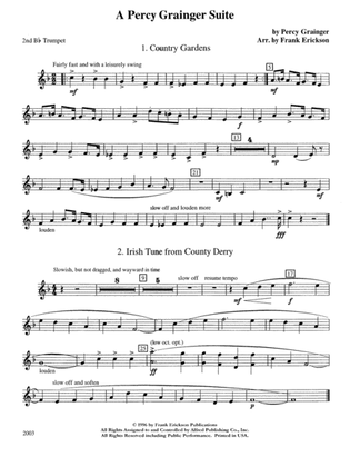 A Percy Grainger Suite: 2nd B-flat Trumpet