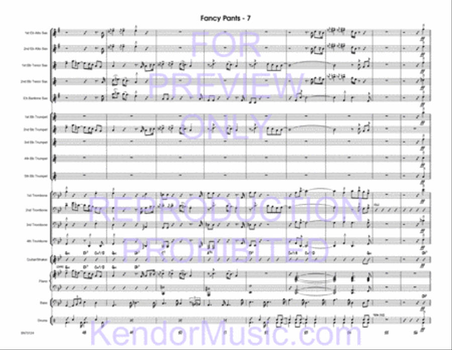 Fancy Pants (Full Score) Jazz Ensemble scores gallery preview page 8