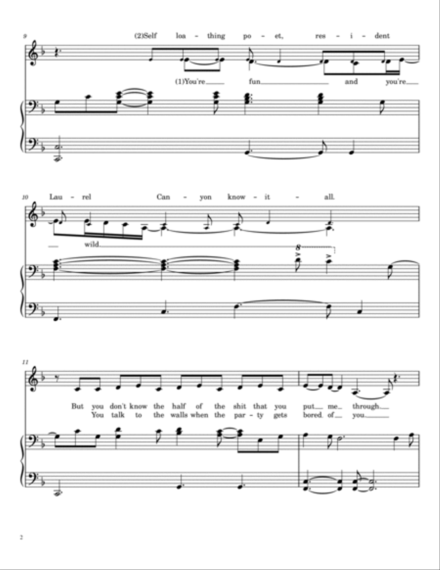 Norman Fucking Rockwell Piano Solo scores gallery preview page 2