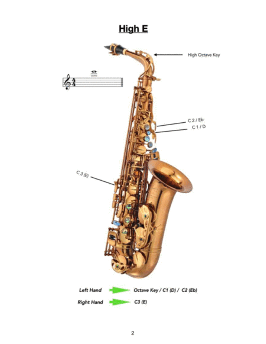 Alto Altissimo: 41 Essential Fingerings for Alto Saxophone 4-Part scores gallery preview page 5