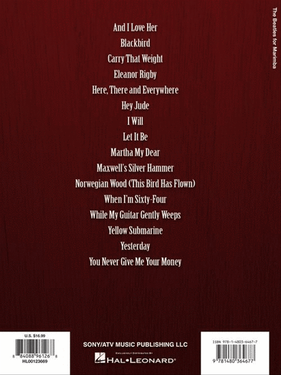 The Beatles for Marimba Marimba scores gallery preview page 7