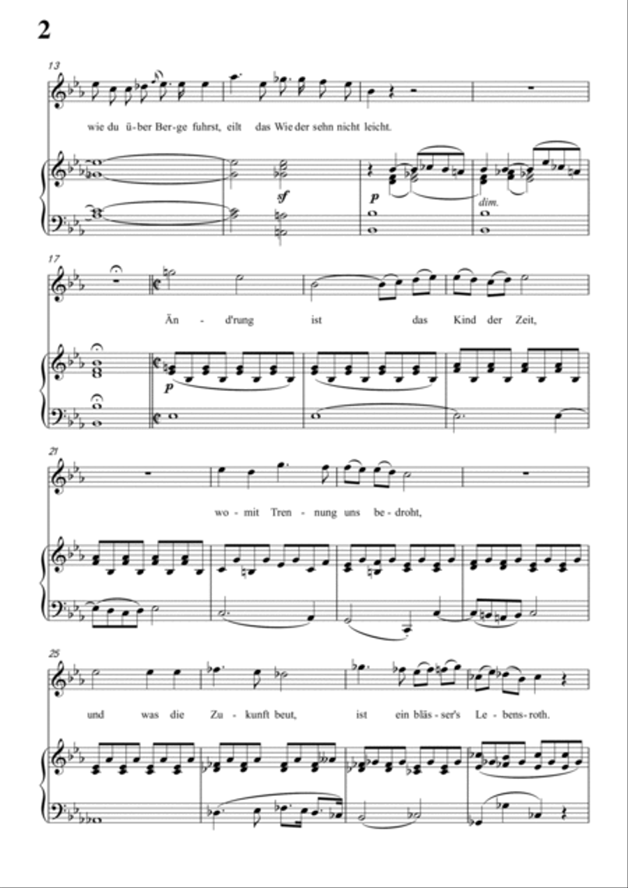 Schubert-Die Abgeblühte Linde(The Faded Linden Tree) in c minor,for Vocal and Pno Voice scores gallery preview page 3