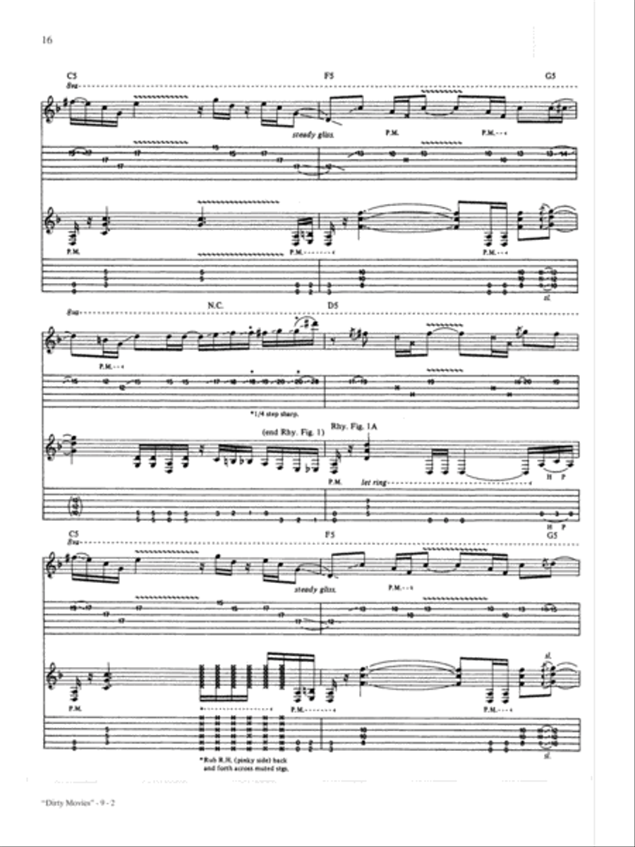 Dirty Movies Dirty Movies Guitar Tablature scores gallery preview page 2