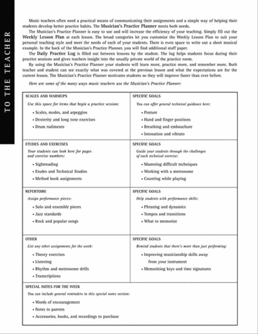 Musician's Practice Planner Collection / Songbook scores gallery preview page 3