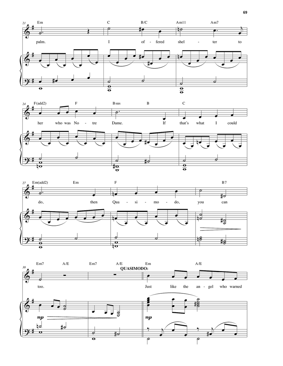 Flight Into Egypt (from The Hunchback Of Notre Dame: A New Musical) Voice Solo scores gallery preview page 3